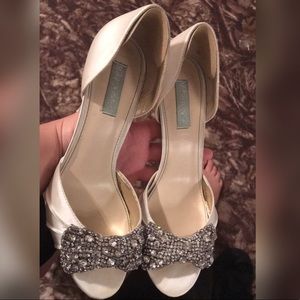 Betsy Johnson bling bow high heels